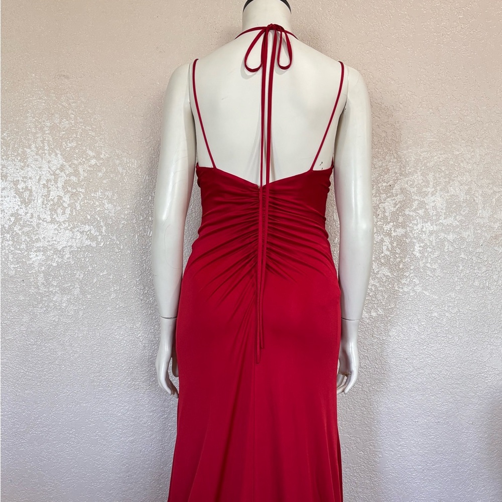 Red Rhinestone-Accent Prom Evening Gown - Picture 4 of 6